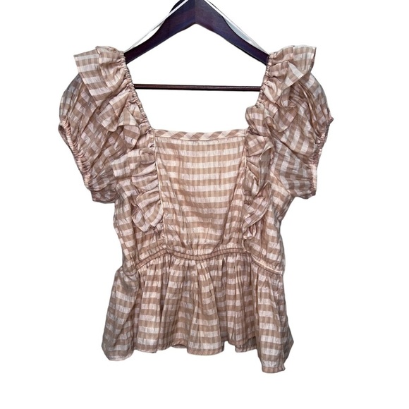 ANTHROPOLOGIE Moon River Ruffle Cropped Top Size XS - Picture 8 of 10